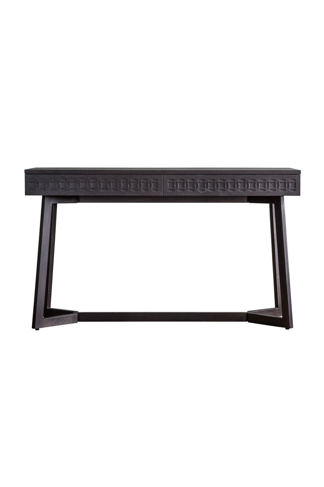 Bureau élégant à 2 tiroirs en bois de manguier