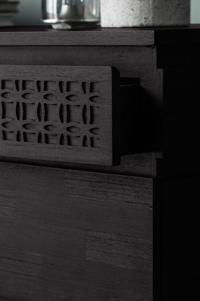 Commode élégante à 4 tiroirs en bois de manguier