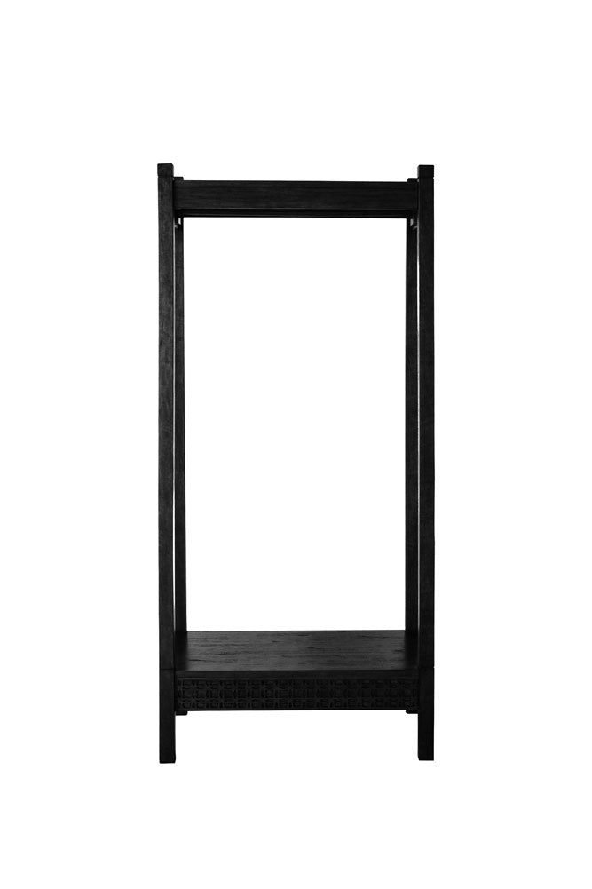 Élégante armoire ouverte indépendante en bois de manguier