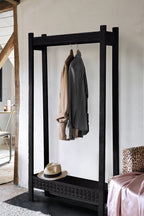 Élégante armoire ouverte indépendante en bois de manguier