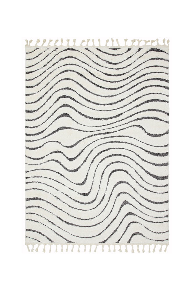 Le tapis Ariana en motif ondulé monochrome - Disponible en 3 tailles