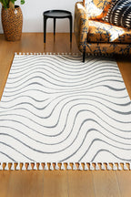 Le tapis Ariana en motif ondulé monochrome - Disponible en 3 tailles