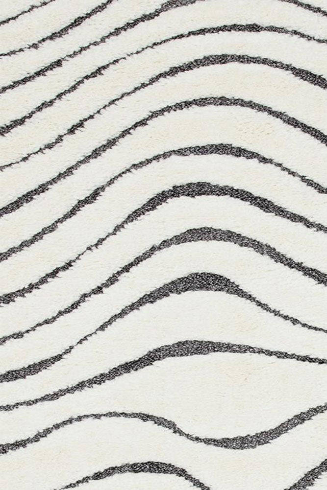 Le tapis Ariana en motif ondulé monochrome - Disponible en 3 tailles