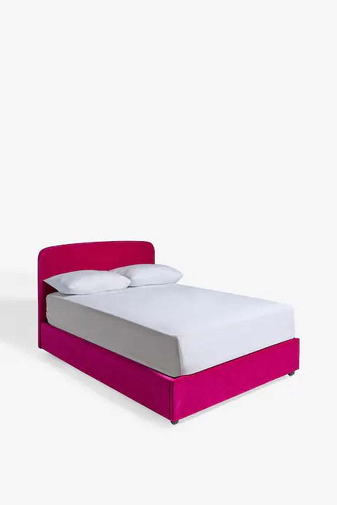 Le lit Jagger en velours côtelé de luxe Harry's Pink - Disponible en deux tailles
