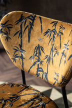 Lot de 2 chaises de salle à manger en velours de bambou