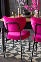 Lot de 2 chaises de salle à manger rose vif Harry's