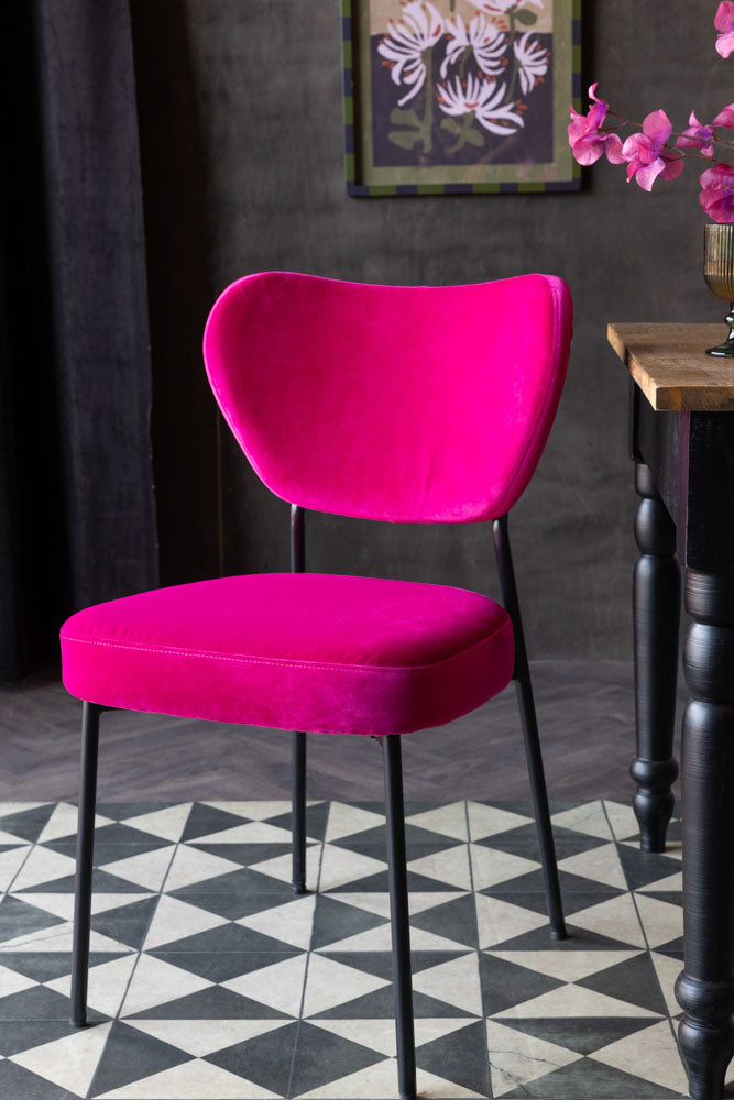 Lot de 2 chaises de salle à manger rose vif Harry's