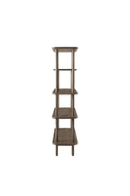 Vitrine à plusieurs niveaux en chêne gris