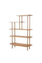 Vitrine à plusieurs niveaux en chêne