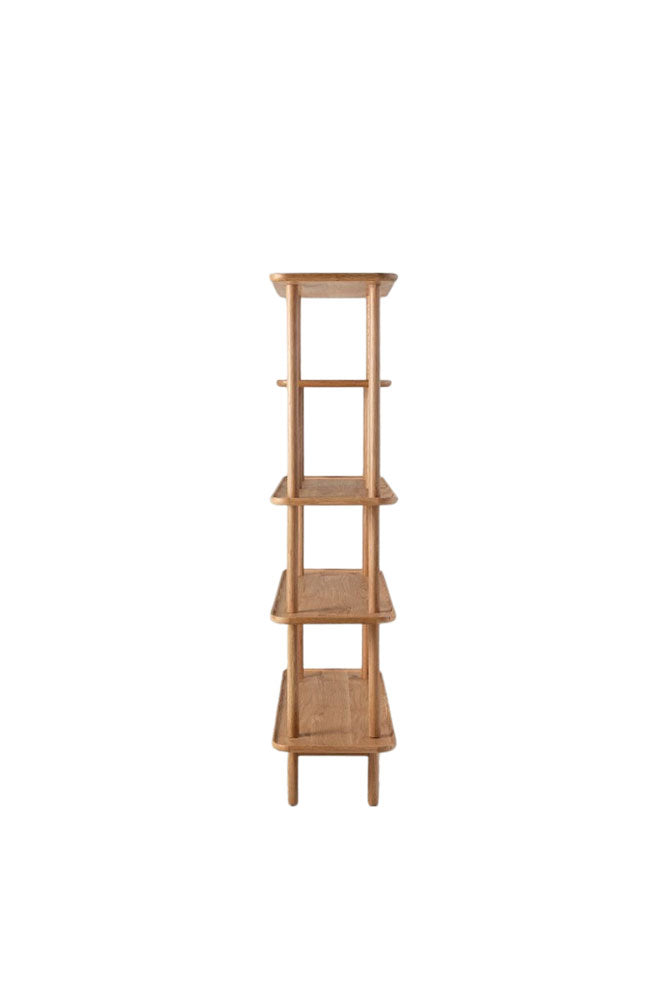 Vitrine à plusieurs niveaux en chêne