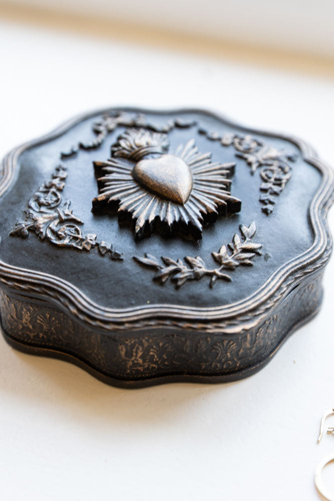 Plat à bibelots en forme de cœur Milagro de style vintage