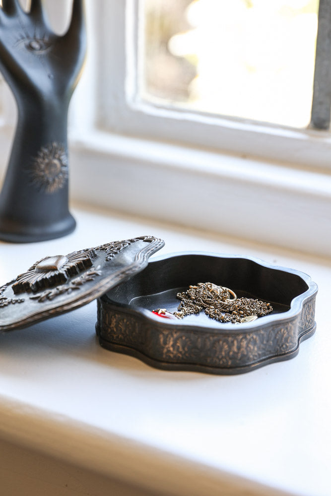 Plat à bibelots en forme de cœur Milagro de style vintage