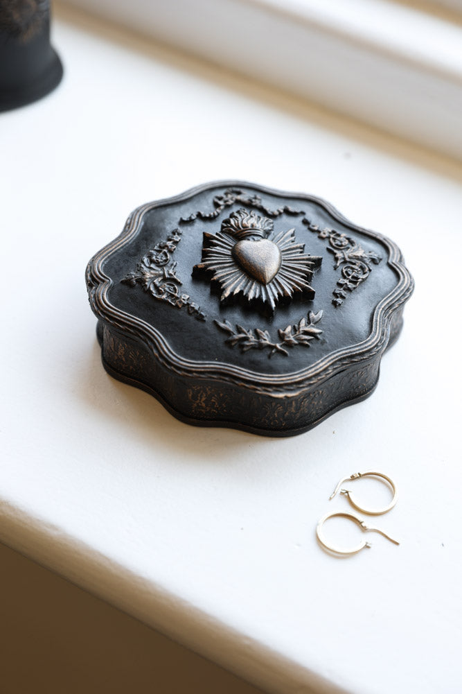 Plat à bibelots en forme de cœur Milagro de style vintage