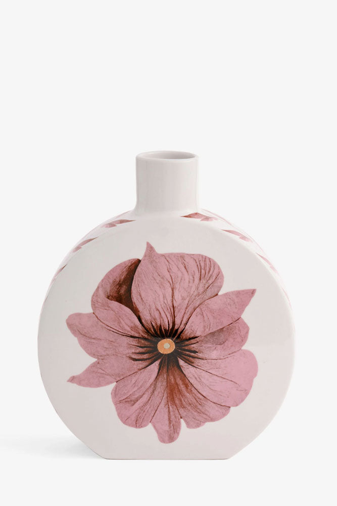 Vase floral blanc et rose