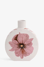 Vase floral blanc et rose