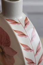 Vase floral blanc et rose