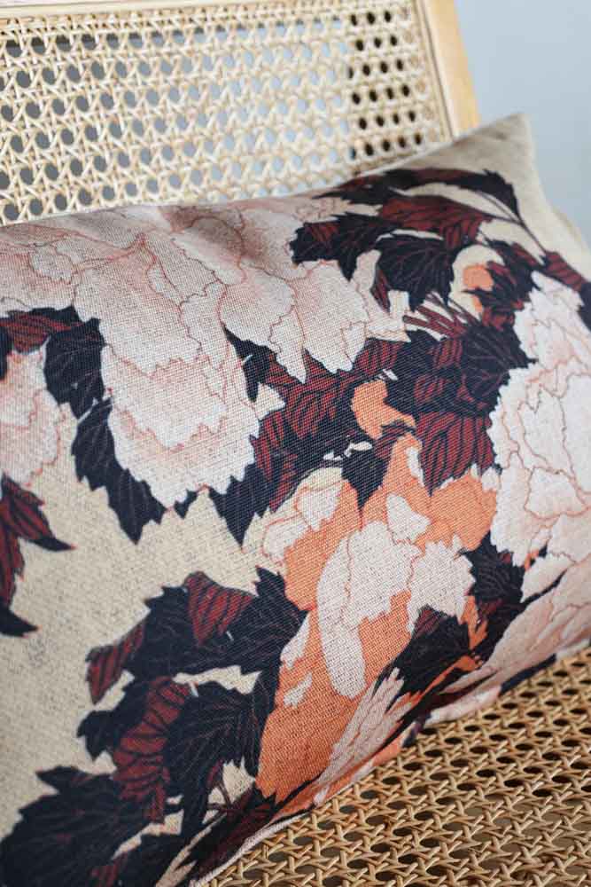 Coussin HKLIVING recyclé imprimé floral Tokyo
