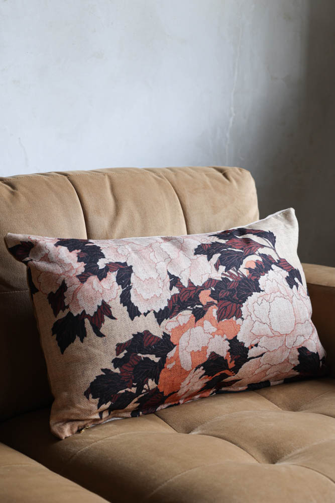 Coussin HKLIVING recyclé imprimé floral Tokyo